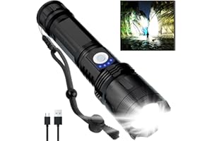 BERCOL Rechargeable Flashlights High Lumens, 90000 Lumens Super Bright LED Flash Light, 5 Modes, IPX5 Waterproof Handheld Flash Light for Home, Emergencies, Camping