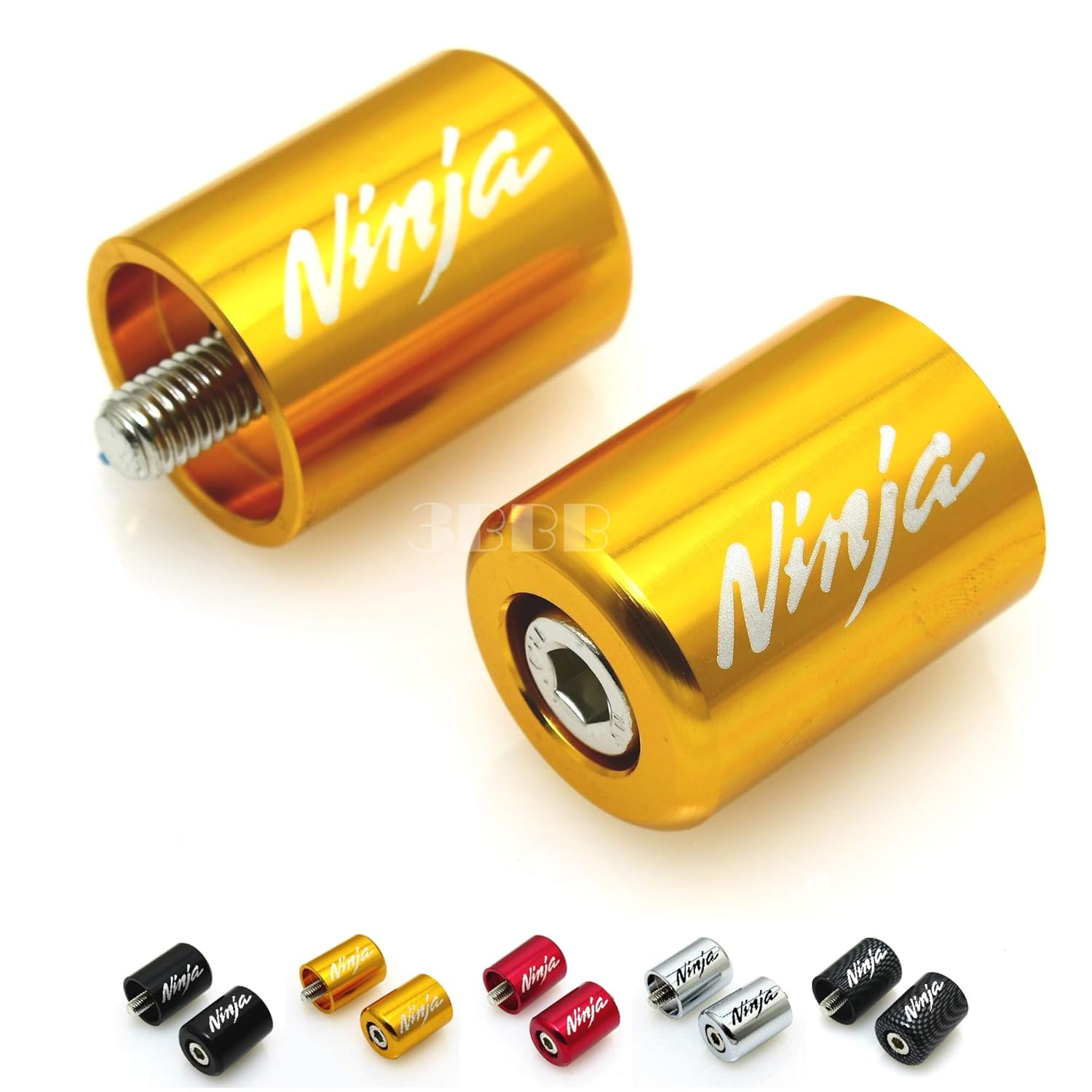 Kawasaki ZRX1200 ZZR1200 ZX12R ZX14 ZX10R ZX11 ZRX1100 ZX9 ZX9R BAR ENDS Gold