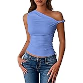 BTFBM Off The Shoulder Tops for Women 2026 Cute Summer Casual Sleeveless Slim Fit y2k Spring Outfits Going Out Tank Top