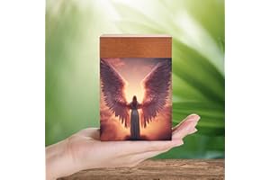 DGDCDV Small Urns for Ashes Keepsake, Wooden Small Cremation Urns for Male or Female Child, Pets Cat Dog, Mini Cremation Urn for Sharing Ashes,Hold 25 Cubic Inches Remains