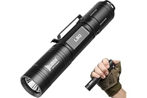 WUBEN L50 LED Flashlight Rechargeable, 1200 High Lumens Flash Light, Tactical Flashlight IP68 Waterproof with 5 Mode, EDC Handheld Flashlight for Home Camping Emergencies, Tool Gifts for Men