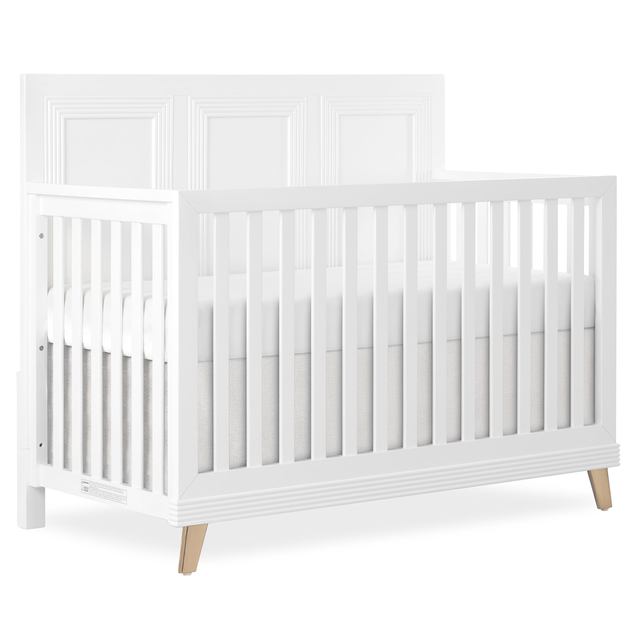 Photo 1 of **********************wooden panel is cracked; multiple scratches********************
évolur Audrey 5-in-1 Convertible Full-Size Baby Crib, Stardust, GreenGuard Gold & JPMA Certified, Crafted from Durable Solid Hardwood, 3 Mattress Heights, Converts to To