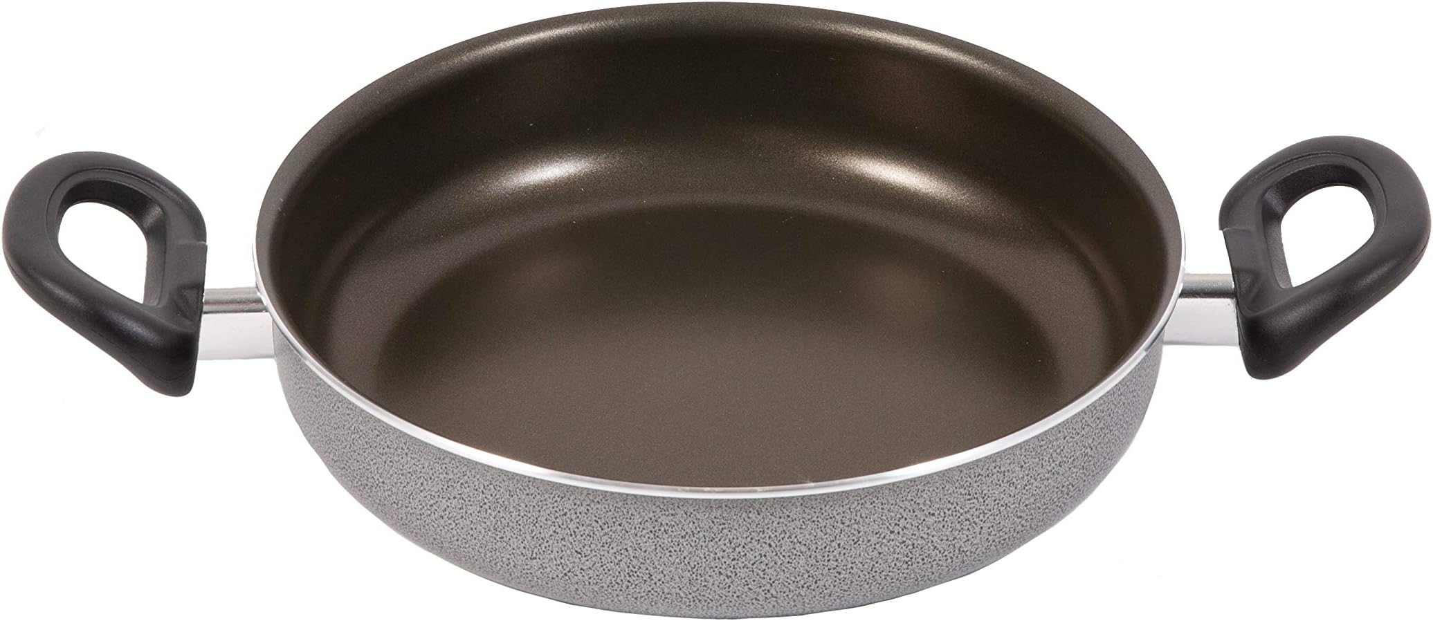 Non Stick 8.5โ Pan/Skillet/Fry Pan With 2 Handles, Black& Grey, MADE IN ITALY
