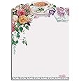 Lissom Design Sticky Notes - Designer Self-Stick Note Pad for Home or Office Self-Adhesive Notepad, 75-Sheets, Tea Rose Cottage