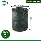 ADEPTNA 120L Large Pop-Up Garden Waste Bag with Handles Pack of 3 view 2