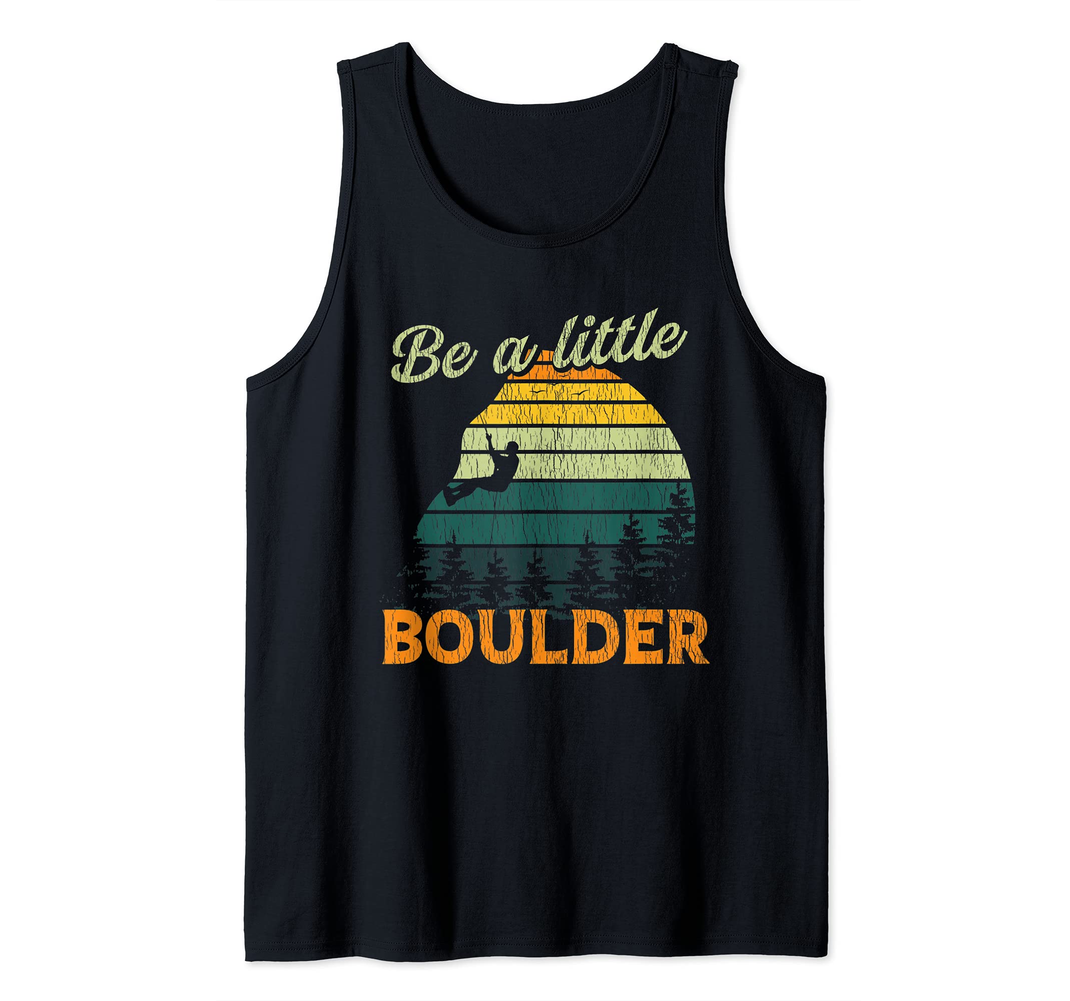 Retro Rock Climbing Lover Bouldering Mountain Climber Hiker Tank Top