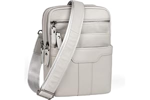 Ariscobull Leather Messenger Bag for Men, Small Leather Sling Shoulder Bag Messenger Pack for Men, Man Purse