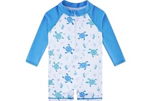 Funnycokid Baby Swimsuit Boy Toddler Bathing Suit Rash Guard UPF 50+ Swimwear 6 Months-4T