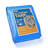 GUARD SHIELD Blue Tarp Waterproof 12x20 Feet Medium