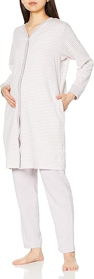 Amazon Co Jp ベルメゾン パジャマセット 授乳対応 綿100 長袖 産前産後兼用 ホットコット 二重仕立て あったか パジャマ レディース 服 ファッション小物