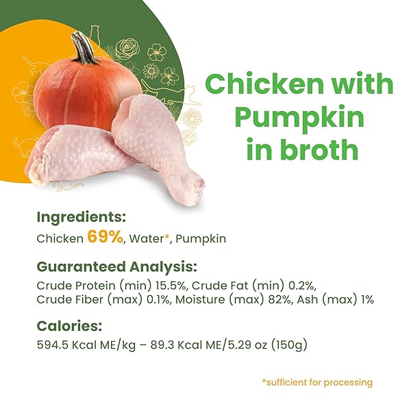 ALMO NATURE HQS NATURAL WET CAT FOOD CHICKEN WITH PUMPKIN IN BROTH 2.47 OZ (PACK OF 24)