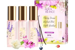 AQUA BLANCE Body Spray Set for Women, Each 60ml/2.1 FlOz, Travel Size Womens Fragrance Body Spray, Three Scents - Vanilla Woodland, Lavender, Jasmine Raspberry