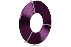 AKZYTUE Flat Aluminum Wire - 5 x 1mm - 32.8 Feet Wide Flat Jewelry Craft Wire for Bezel, Sculpting, Armature, Jewelry Making - Dark Purple