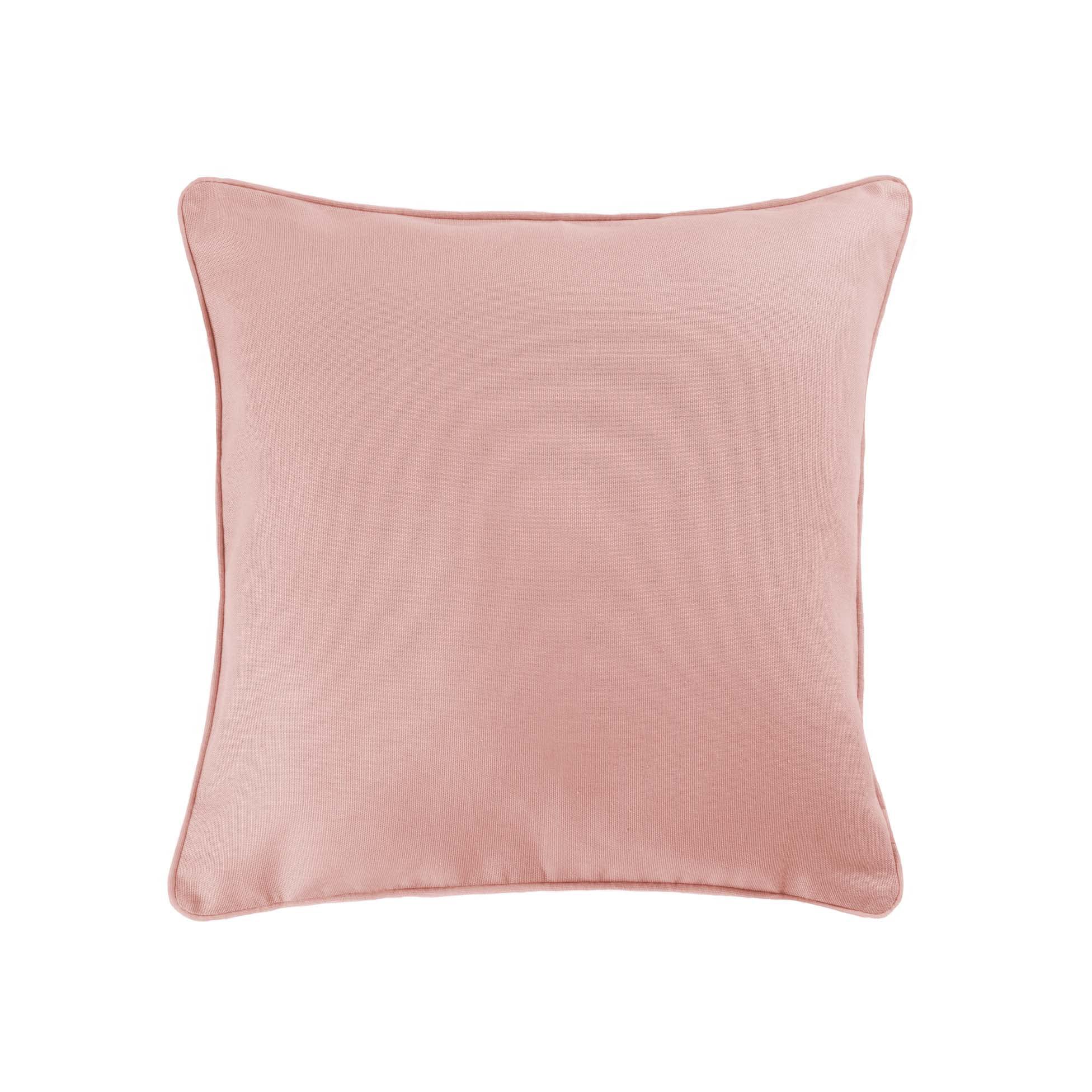 douceur d'intérieur, Cushion Cover 40 x 40 cm Powder Pink, Cotton, Panama