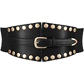 XZQTIVE Women's Wide Corset Dress Belts, Elastic Waist Belt for Dresses Punk Style