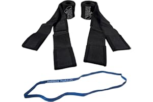 Forearm Forklift 2-Person Lifting and Moving Straps; Lift and Carry Furniture, Appliances, Mattresses or Items up to 800 lbs Like a Pro, Includes Movers Rubber Band, Black