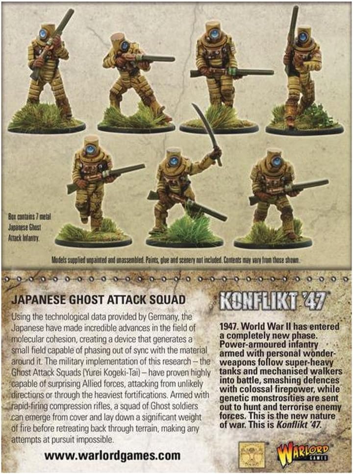 Ghost Attack Squad - Empire of Japan Miniatures for Konflikt 47 Highly Detailed 28mm Scale Miniatures by Warlord Games - Image 3