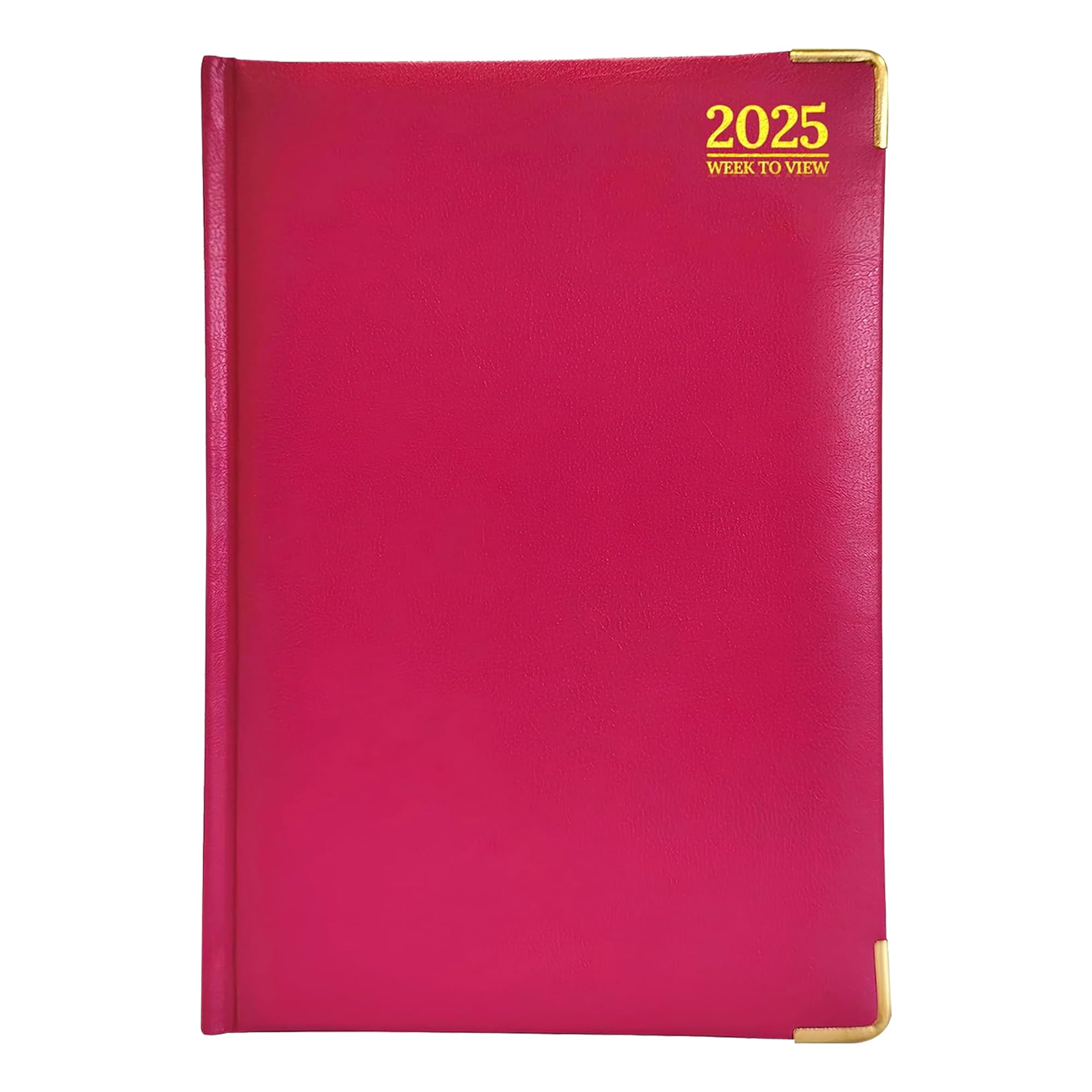 G4GADGET A4 Week To View 2025 | Hardback Cover | Weekly Planner with Note Sections | Professional and Durable (Pink)