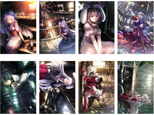 Amazon Co Jp 東方project ポスター 8枚 博麗霊夢 雾雨魔理沙 飾り絵 壁紙 キャラクター タペストリー 壁掛け 人気 部屋 飾り アニメプレゼント 東方グッズ Generic