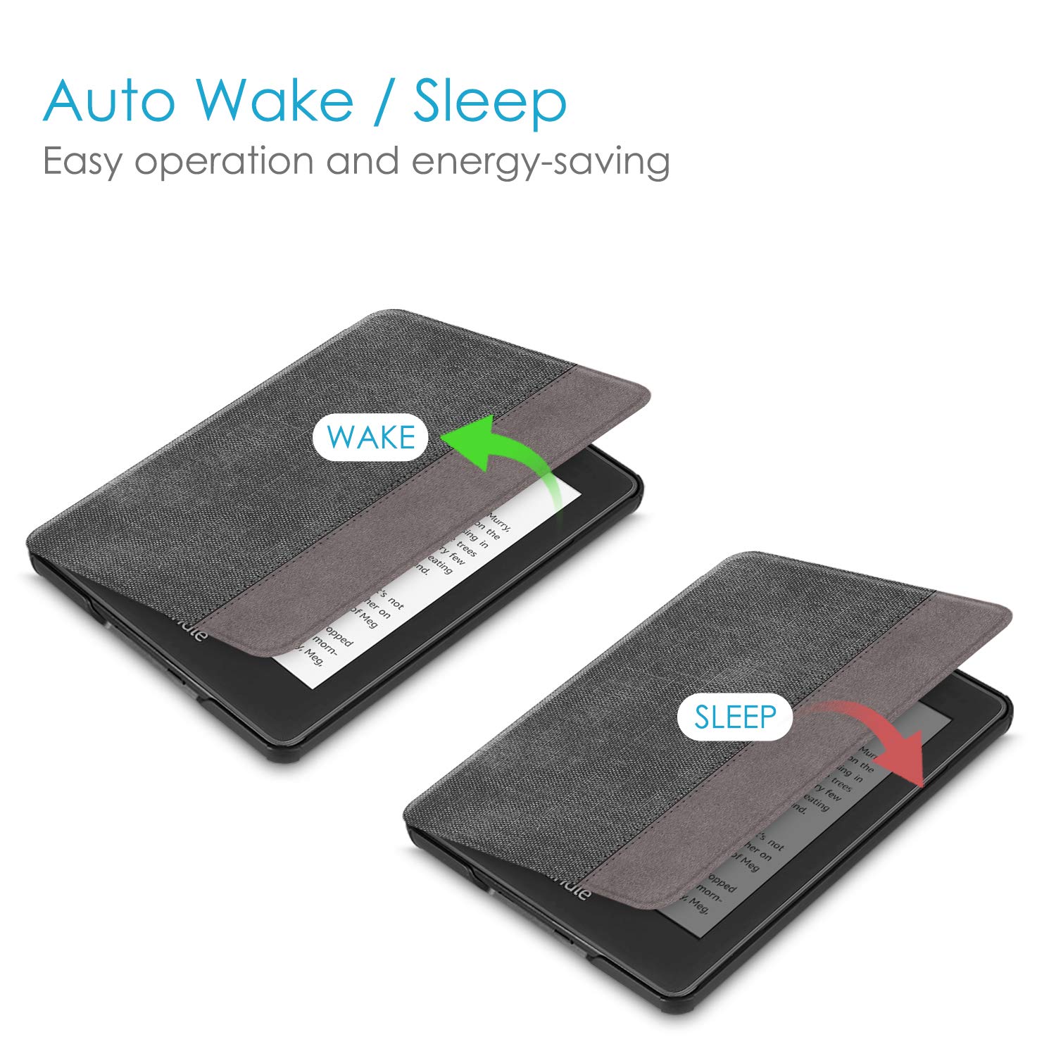 PU Leather Folio Case Cover For All-New Amazon Kindle Paperwhite 10th ...