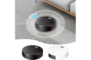 GENERIC Robot Vacuum Cleaner, 3 in 1 Robotic Vacuum Cleaner with Watertank/Dustbin/Brush Automatic Robot Sweeper Vacuum Ideal for Hard Floor, Thin Carpets & Pet Hair (Black)