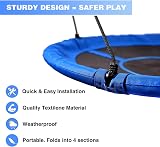 REDCAMP Large 110 cm Nest Tree Swing Seat for Children Blue 500 Lbs Capacity view 3