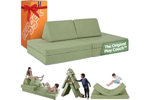 Nugget - The Original Play Couch for Kids - Modular Foam Children's Sofa for Playroom, Imagination, & Creative Open Ended Play - Washable & Convertible Playroom Furniture, Bamboo