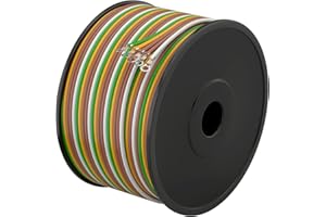 SUZCO 100Ft Enough 14AWG【2-Brown-Wires】 4 Color-Coded 4-Way 5-Wire Trailer RV Boat Bonded Wiries Spool Left & Right Brown Wires, 5 Flat Wishbone SAE J1128 for All Basic Wire Trailers