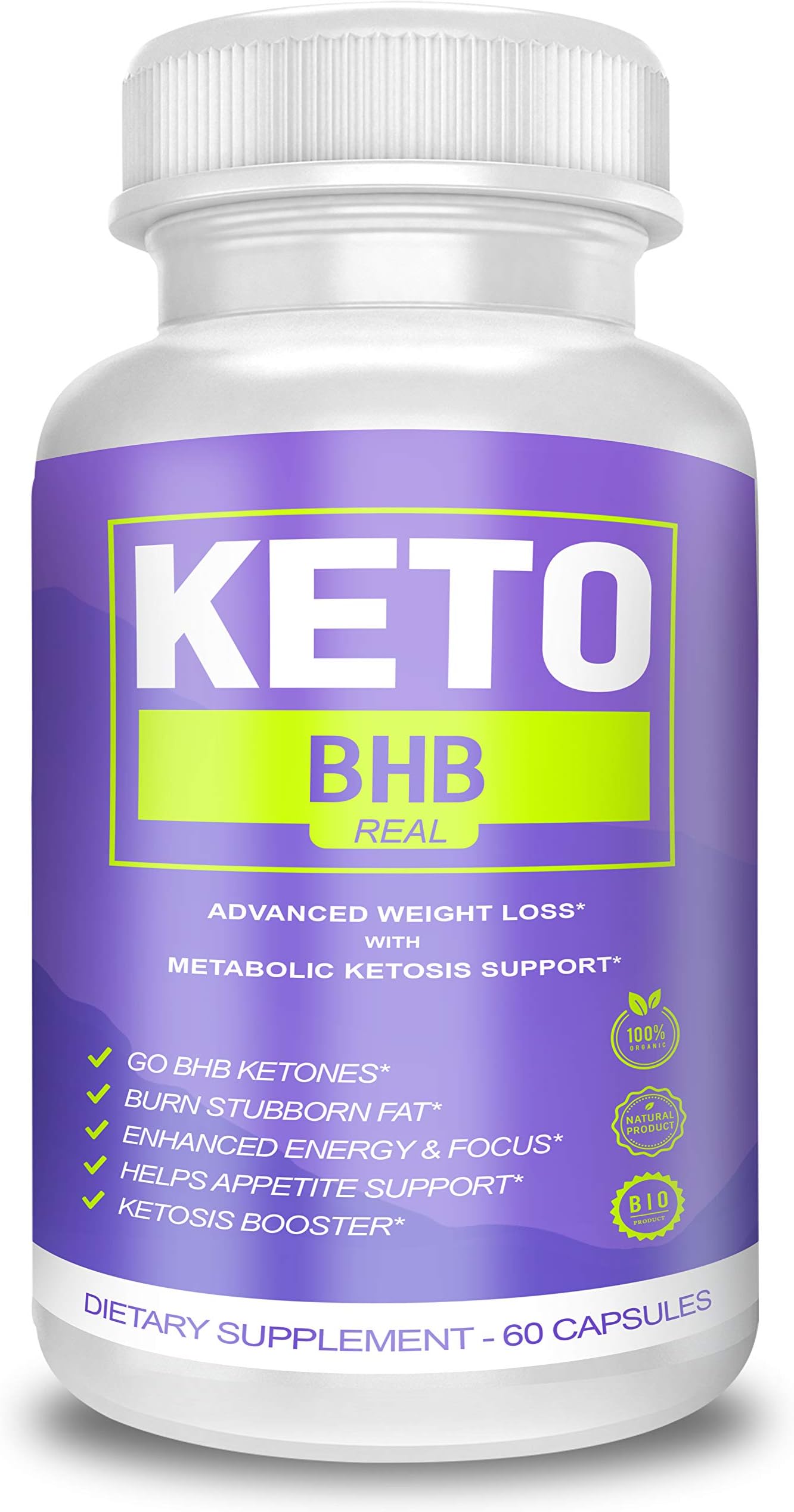 Keto BHB Real Capsules for Weight Loss, Keto BHB 800 Pills for Real Energy, Focus, Metabolism Boost - Premium Advanced Powder Exogenous Ketones for Rapid Ketosis Diet for Men Women