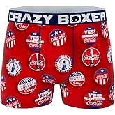 CRAZYBOXER Men's Underwear Coca Cola Freedom of movement Stretch Boxer Brief Durable