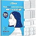 LitBear Acne Pimple Patches- Day and Night 6 Sizes 204 Dots Thin & Thick Hydrocolloid Patches with Witch Hazel, Tea Tree & Calendula Oil, Extra Adhesion for Face Zit Patch Dots