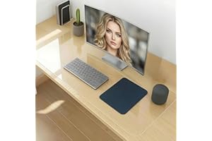 ACFBGFV Clear Desk Cover Protector 12in x 15in Desk Pad Mat Blotter on Top of Desks Transparent PVC Table Protector Rectangle