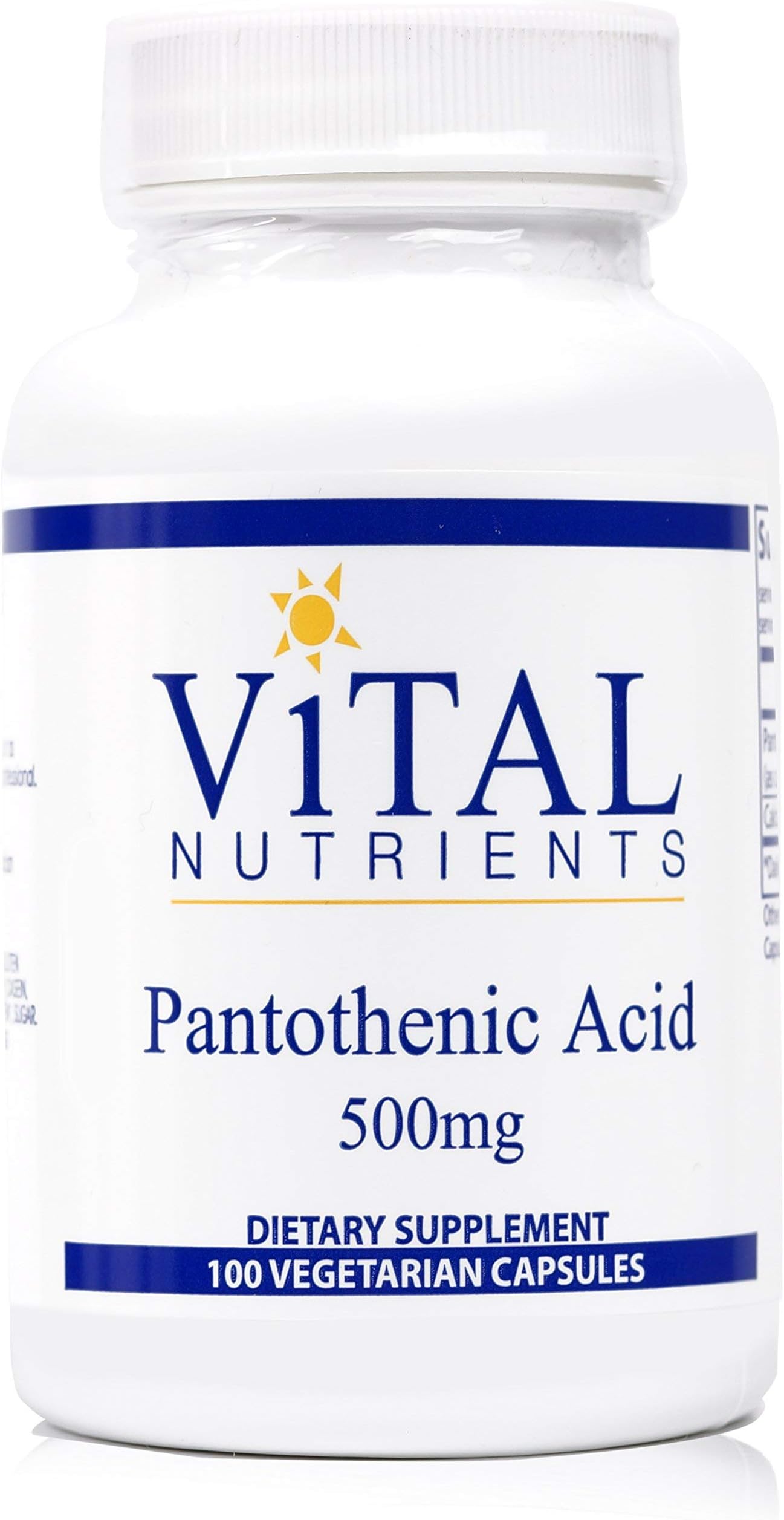 Vital Nutrients - Pantothenic Acid 500 mg 100 caps