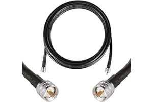 GEMEK 15ft PL259 to PL259 Extension Cable, Low Loss S-MR400 Coax UHF M/M Jumper for CB Radio, Antenna Analyzer, SWR Meter, Ham Radio, Short Wave Radio - HF, VHF, UHF