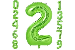 Vonokee 40 Inch Light Green Giant Number Balloons 2, Jumbo Digital Foil Mylar Balloon for Birthday Party Wedding Anniversary Celebration Decoration