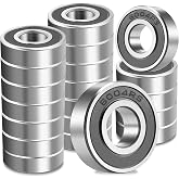 20 Pcs 6004-2RS Double Rubber Seal Bearings 20x42x12mm Deep Groove Ball Bearing High Precision Pre-Lubricated and Stable Performance and Cost Effective
