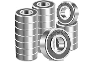 DEEPDREAM 20 Pcs 6004-2RS Double Rubber Seal Bearings 20x42x12mm Deep Groove Ball Bearing High Precision Pre-Lubricated and Stable Performance and Cost Effective