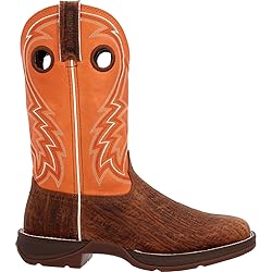 Durango Men's Rebel Western Boot, Orange, 8 Wide