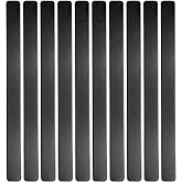 ABBECIAO 1/2" x 7" x 0.05" Anodized Aluminum Black Bracelet Blanks for Laser Engraving and Metal Stamping (Pack of 10)