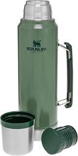 Stanley Classic 1L Vacuum Flask Hammered Green Keeps Hot Cold 24h view 7