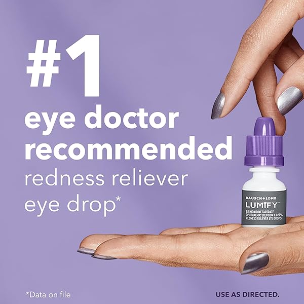 LUMIFY REDNESS RELIEVER EYE DROPS, FOR WHITER & BRIGHTER LOOKING EYES, 0.25 FL OZ (7.5 ML)