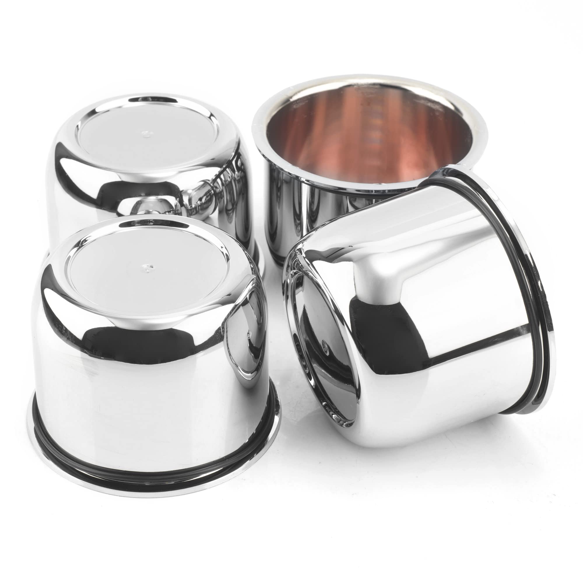 Photo 1 of Rheedal 4Pcs 3.03inch Trailer Wheel Center Caps Push Through 3.03" Bore 2.36" Tall Hub Cap for Truck SUV RV Wheel Rim, Chrome Silver Wheel Cover