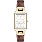 Anne Klein Women's Sustainable Croco-Grain Leather Strap Watch, AK/5152