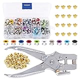 Swpeet 300Pcs 10 Colors 3/16 inch Metal Grommets