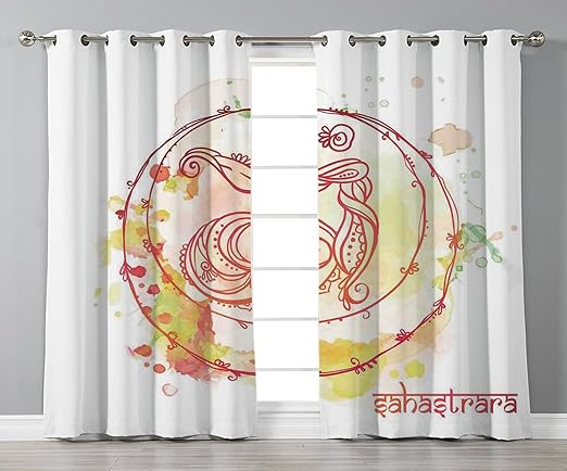 Cortinas Elegantes Para Ventana Letra U Diseño De Flores