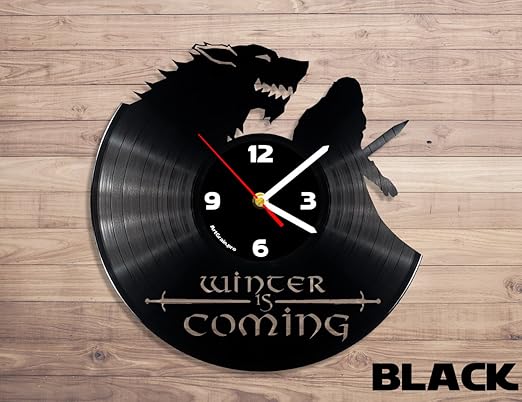Juego De Tronos Casa Stark Disco De Vinilo Reloj De Pared Amazon