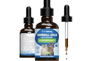 Pet Wellbeing Hairball Gold for Cats - Vet-Formulated - Eases Passage of Hairballs Through Digestive Tract - No Mineral Oil, All-Natural Lubrication - 2 oz (59 ml)