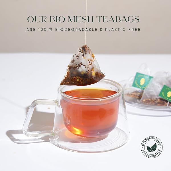 LUXMI ESTATES LAVENDER VALLEY ORGANIC LAVENDER TEA (50 TEA BAGS) LOW CAFFEINE TEA BAGS FOR SLEEP, RELAXING, CALMING, AND STRESS RELIEF, WITH CERTIFIED ORGANIC DARJEELING MAKAIBARI WHITE TEA