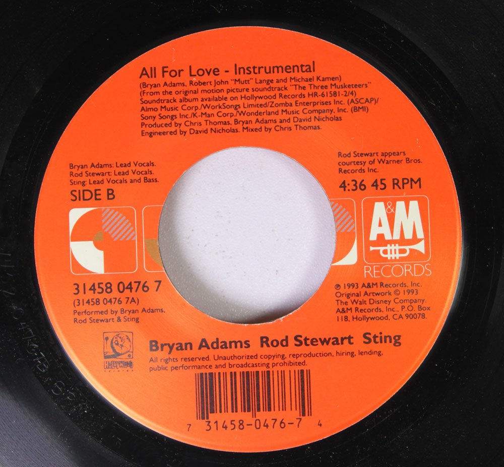 rod stewart sting bryan adams all for love video