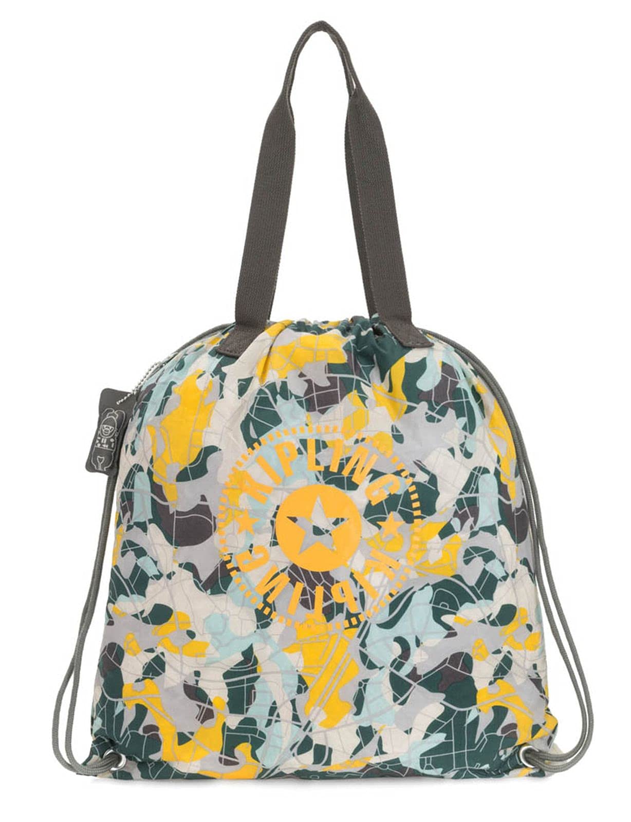 Kipling Drawpack Women’s Tote, Multicolour (Camo Map), 39x43x1 Centimeters (B x H x T)